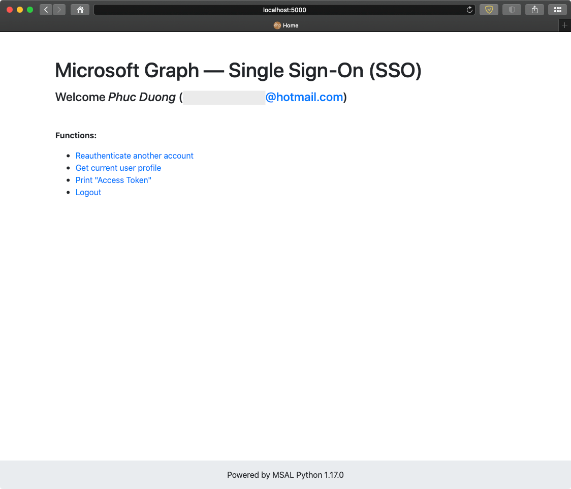 Fig. 5. Application homepage (client side)